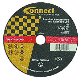 Connect 30460 Lot de 10 disques à tronçonner 75 mm x 1 mm