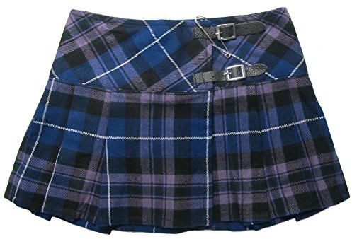 Viper London Women's Tartan Wrap Around Micro Mini Kilt Skirt Parties Halloween
