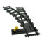 Bausteine gebraucht 1 x Lego System Weiche Schiene dunkel grau Links mit Weichensteller gelb Eisenbahn Zug RC Train 2866 53407