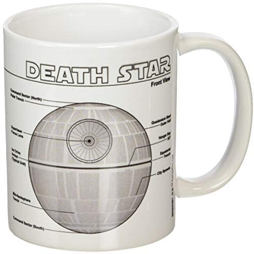 Star Wars Death Star Sketch Unisex Tasse Standard Keramik 0,3 l Fan-Merch, Filme, 1 Stück (1er Pack)