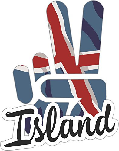 INDIGOS UG - Aufkleber - Autoaufkleber - Sticker - Island - Victory - Sieg - Heckscheibe, Kofferraum - 10x8cm