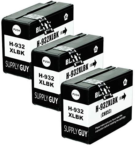 Supply Guy 3 Druckerpatronen kompatibel mit HP 932 932XL Schwarz passend für HP OfficeJet 6100 6600 6700 7110 7510 7600 7610 7612
