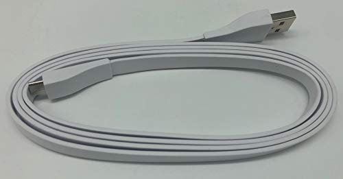 USB Ladekabel für Logitech Bluetooth Lautsprecher (UE Boom, UE Boom 2, UE MEGABOOM, UE MEGABOOM 3, UE Blast, UE MEGABLAST, UE WONDERBOOM, UE WONDERBOOM 2), weiß, 1,2 m