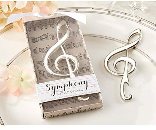 Abridor Nota Musical En Caja de Regalo - Abridores Clave Nota Musical - Detalles Originales Invitados de Bodas, Regalos Comuniones y Recuerdos