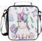ALAZA Girls Unicorn Lunch Bags Cream Pony Horse Star Rainbow Cool Large Insulated Lunch Box Tote Bag Cold Thermal Freezable Shoulder Strap for Kids Teen School Work