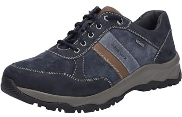 Josef Seibel Herren Low-Top Sneaker Leroy 56,Weite H (Weit),Wechselfußbett,wasserdicht,Laufschuhe,schnürschuhe,Indigo-Kombi,45 EU