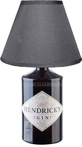 sicilia bedda - Lampada Bottiglia HENDRICK'S GIN completa di Paralume - Elegante Complemento d'arredo per Casa e Ufficio