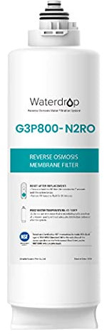Waterdrop WD-G3P800-N2RO Filtro, Ricambio per il Sistema Aosmosi Inversa Senza Serbatoio WD-G3P800-W, Ridurre PFAS, Durata di 2 Anni