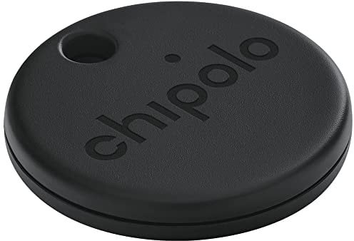 Chipolo ONE Spot - Key Finder, Bluetooth Tracker for Keys, Bag - Works with The Apple Find My app (only for iOS) (Almost Black)
