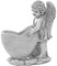 matches21 Schöner Pflanztopf Engel Figur mit Herz - Grabschmuck wetterfest Grabengel aus Kunststein - Hübscher Blumentopf mit Engelfigur als Grabdekoration 17,5 x 9 x 20 cm
