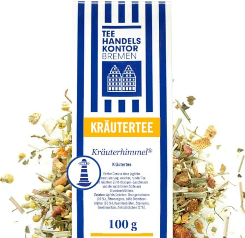 Hochwertiger Kräutertee lose Kräuterhimmel® 100 g Zimt Orange natürsüß | Natürliche Süße aus Brombeerblättern, Weicher runder Geschmack, Ohne jegliche Aromatisierung