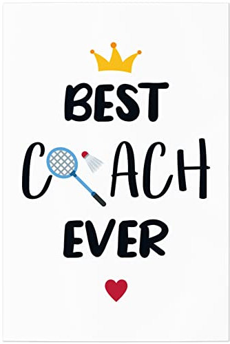 JUNIWORDS Poster, Best Badminton Coach Ever, 20 x 30 cm (1006433)