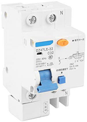 Leistungsschalter, RCCB-Schienenmontage Fehlerstromschutzschalter, Reststrom Leistungsschutzschalter, DZ47LE-32 1P+N C32 RCCB Disjoncteur Différentiel 30mA 230V
