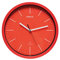 Maul Wanduhr MAULjump Ø 30,5 cm | stilvolle Funkuhr aus Mineralglas | automatische Zeiteinstellung | ideal geeignet im Büro, Homeoffice und am Arbeitsplatz | inklusive Batterie | Rot