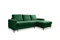 MIUFORM Ecksofa mit Schlaffunktion und Bettkasten | Lofty Lilly | Wohnladschaft Couch Schlafcouch Wohnzimmer Gästezimmer | Cord-Stoff Metallfüße (Flaschengrün, Rechts ausgerichtet)