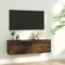 homiuse Mueble de TV Madera contrachapada Roble Ahumado 100x30x30 cm Muebles De Salon Mueble Salon Muebles TV Muebles De Salon TV Mueble TV Suspendido Mesa Television Mueble TV Estrecho