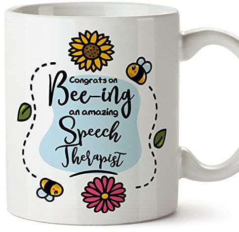 MUGFFINS Tazas para LOGOPEDA - En Inglés - Thanks For Beeing Amazing - 11 oz / 330 ml - Regalo original y divertido