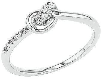 Amor Ring 925 Sterling Silber Damen Ringe, mit Zirkonia synth., Weiß, Kommt in Schmuck Geschenk Box, 2037262