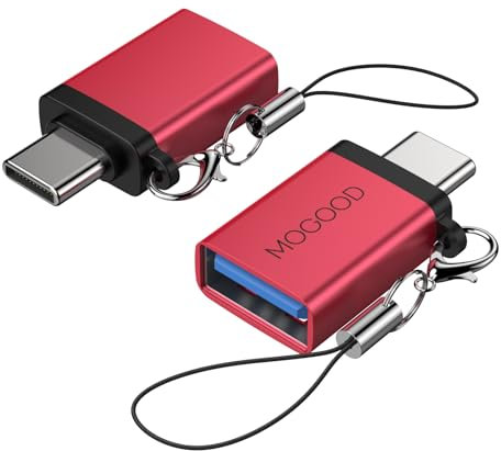 MOGOOD Adaptador USB C Macho a USB 3.0 Hembra, Adaptador USB a USB C OTG convertidor Compatible con MacBook Pro, Chromebook, Pixelbook, Microsoft Surface Go, Samsung Galaxy S20 S21 S22 Pixel