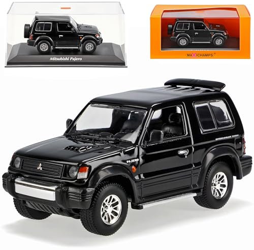 Mitsubishi Pajero 3 Türer Schwarz L040 1. Generation 1982-1990 1/43 Minichamps Maxichamps Modell Auto mit individiuellem Wunschkennzeichen