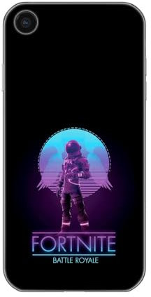 Transparent Case for Apple iPhone, Printed in France, Video Games, Fortnite Battle Royale (iPhone 7/8/SE)
