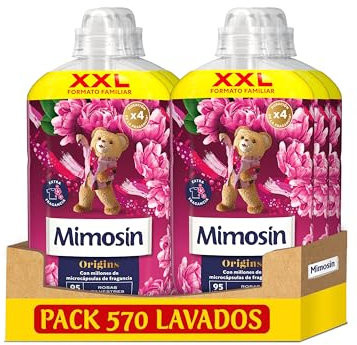 Mimosín Origins Suavizante Concentrado Rosas Silvestres, 6 x 95 lavados