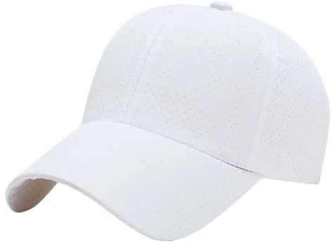 NebulaGlam Baseball Cap Unisex, Atmungsaktiv Herren The Farm Trucker-Kappe aus Netzstoff für Damen Baseballkappe, Baseballkappe für Herren und Damen für Sport Reisen Draußen (Weiß)