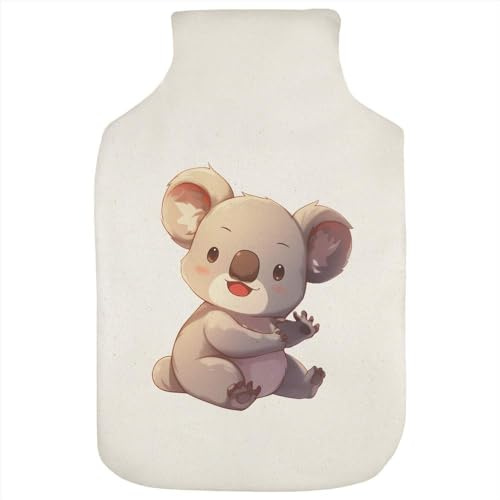 Azeeda 'Cute Koala' Hot Water Bottle Cover (HW00033572) | Soft Fabric Case for Bedtime, Winter Warmth, Home and Gifts