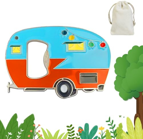 Cosysparks Flaschenöffner Magnet Camping, Camping Gadgets Wohnwagen Gadgets Bierflaschenöffner Lustig Flaschenöffner Bier Camper Geschenke Wohnmobil Geschenk (blau)
