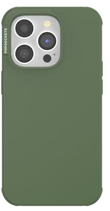 PopSockets iPhone 14 Pro Case with MagSafe, Phone Case for iPhone 14 Pro, Grip Sold Separately, Wireless Charging Compatible - Olive