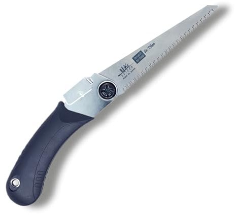 SUIZAN Scie Pliante Japonaise 120mm Polyvalente pour le Bois - Outil d'Élagage à Main pour Jardin Menuiserie Bricolage Extérieur