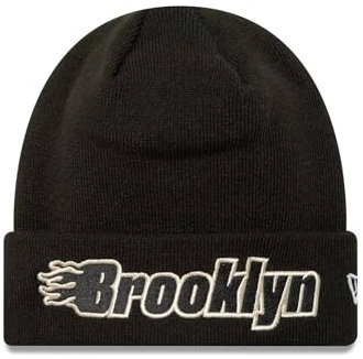 New Era NBA Metallic Brooklyn Nets Mütze Beanie Strickmütze schwarz