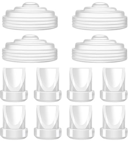 8PCS Duckbill Valves and 4PCS Silicone Diaphragm Compatible with Momcozy M5,Not Original Pump Parts for Momcozy M5,P/ump Replacement Accessories,Replacement M/5 P/ump Parts Accessories