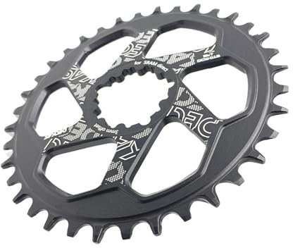 Uqezagpa 30T/32T/34T/36T/38T - Rueda de cadena de aleación de aluminio, plato de bicicleta de 3 mm de ancho estrecho