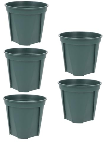 AKOOSY 5stücke Blumenerde Blumentopf Mit Wurzelkontrolle Atmungsaktiver Topf Für Gartenpflanzen Abgerundeter Pflanztopf Für Orchideen Chinesische Rosen Goldruten Für Büro Zuhause