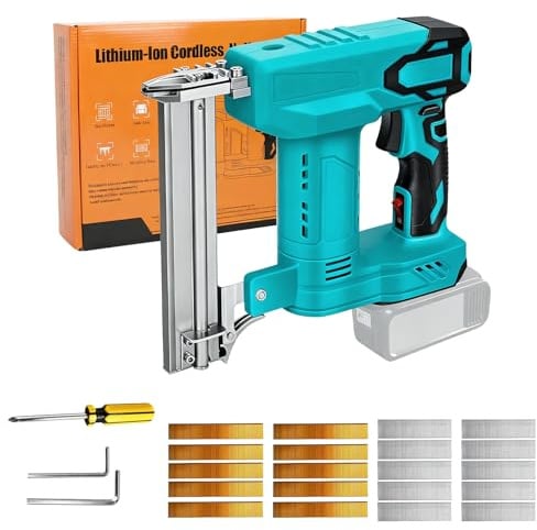 Cordless Nail Gun Compatible with Makita 18V Battery, 2 in 1 Electric Staple Gun Duty for Wood with 2000 Nails/Staples,Battery Powered Brad Nailer for Carpentry, Upholstery & Woodworking(Only Tool)