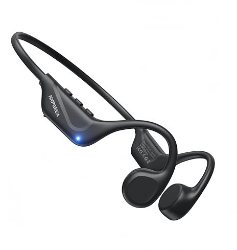 NXPGKEA Bone Conduction Headphones,Bluetooth 5.4 bone headphones wireless | Open Ear Headphones with Mic,IPX5,Sweatproof,Splash-proof,Long battery life,Headphones for Hiking,Cycling,Gym,Sport,Travel