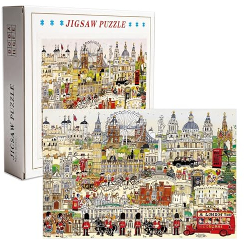 London 1000 Piece Jigsaw Puzzle, London Map Puzzle, Premium 100% Recycled Board, Jigsaw Puzzle for Adults Educational Game 1000 Pieces Paris Rome Landmarks Puzzles for Adult