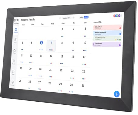 Akozon Intelligenter Digitaler Kalender, Interaktives Display, HD-Touchscreen, Familienplaner, Integrierte Fotorahmenfunktion, 13,3 Zoll (EU-Stecker)