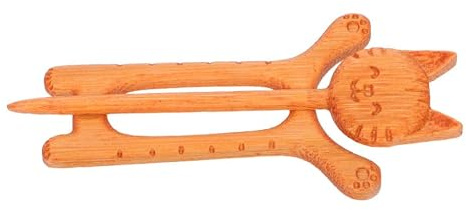 PartyKindom Broche en Bois Artisanale Motif Chat Mignon, Épingle Légère pour Décorer Pulls et Châles, pour Sorties Décontractées et Bureau