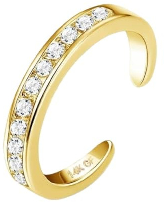 Bague en or 14 carats avec fleur opale réglable, bande ouverte, plage d'été pour femme