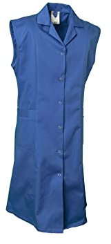 Planam 1691048 Damen-Arbeitsmantel, Baumwolle, ärmellos, Kornblau, Größe 48