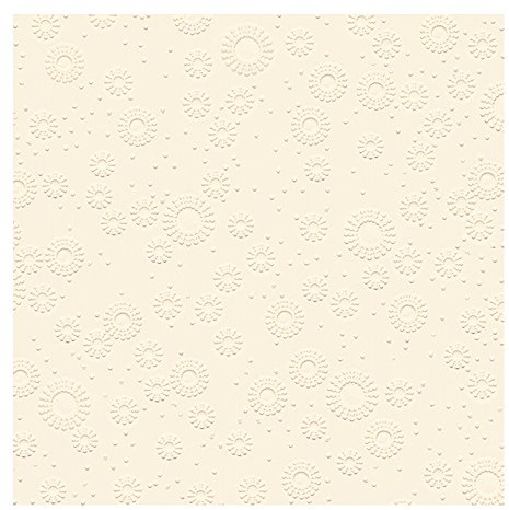 Servietten 16 St. 33x33cm geprägt Moments UNI CREAM
