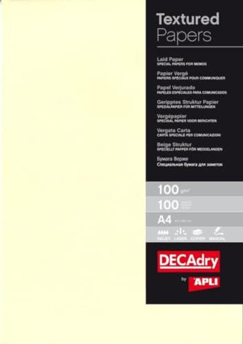 APLI 012369 100 g Packung mit 100 Blatt A4, cremefarben