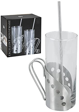 2X Coffee Glass Caffe Latte Tea Coffee Mug Cup Hot Chocolate Mulled Wine Glasses