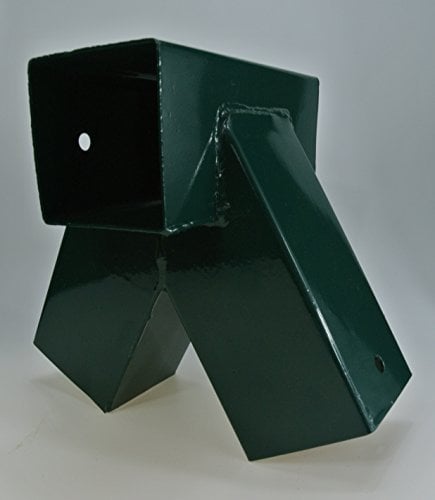Gartenwelt Riegelsberger 2 Stück Schaukelverbinder 9x9x9cm für Schaukelbalken 9x9cm aus Stahl 2,5mm grün pulverbeschichtet