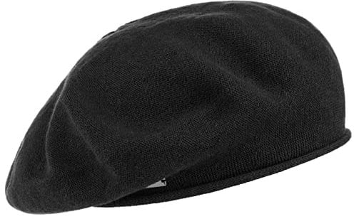 Seeberger Rollrand Baskenmütze Damenmütze Sommermütze Mütze Baske Damenbaske Damen/Kinder - Indoormütze Sommer Frühling-Sommer - One Size schwarz