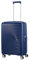 American Tourister Soundbox - Hartschalenkoffer 67 cm Mittelgroß - Trolley Koffer mit 4 Rollen, TSA-Schloss, Erweiterbar & Leicht - 71.5/81 L - Blau (Midnight Navy)