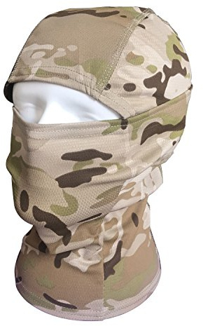 QMFIVE Balaclava Camo Ninja Hood Tactical Full Face Mask Head Wrap Face Neckerchief Men and Women Multi-purpose Outdoor Hiking Cycling Climbing
