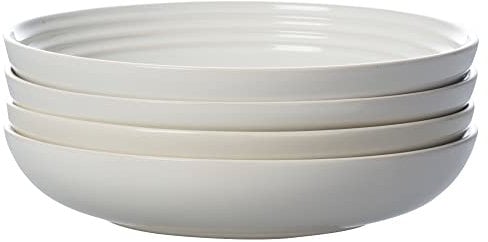 Le Creuset Stoneware Pasta Bowls, White, 9.75, Set of 4
